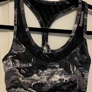 Reebok Black Print Sports Bra